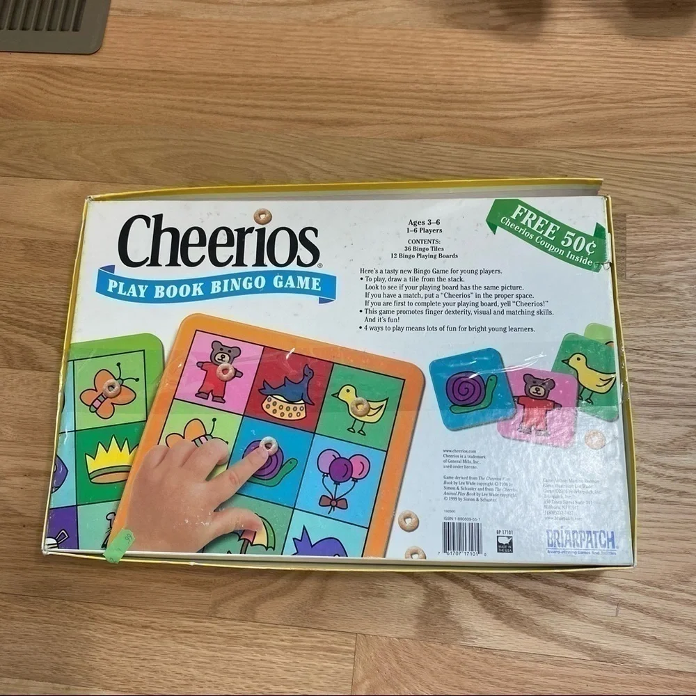 Vintage Cheerios Play Book Bingo Board Game Kids Toy